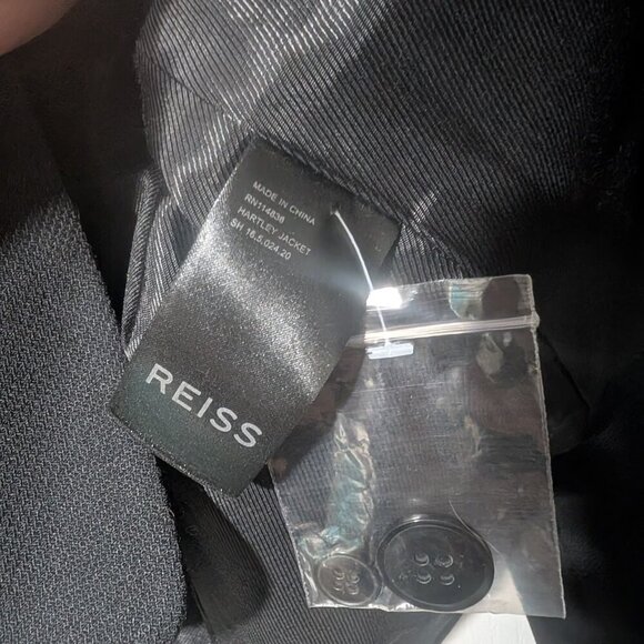 REISS | Hartley Textured Wool Jacket In Black - Picture 10 of 12